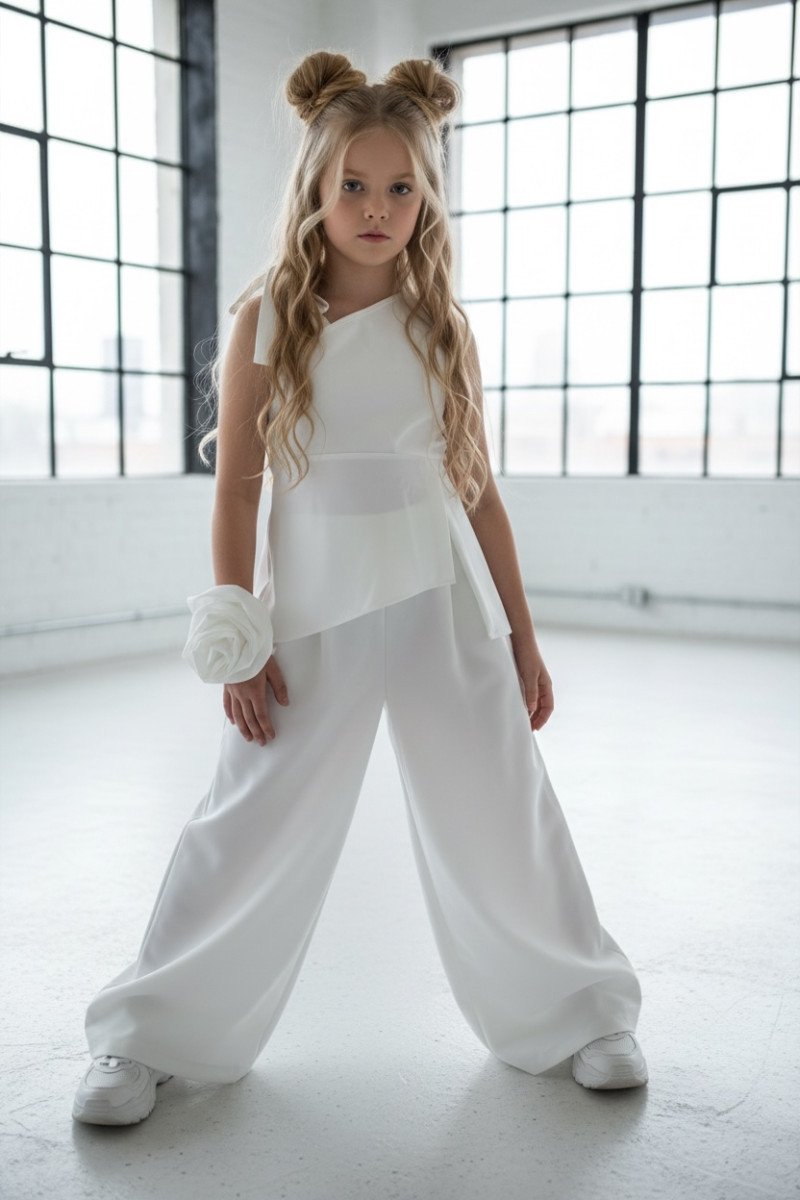 Komplet bluzka i spodnie + gratis kwiat na elastycznej gumce Emanuela