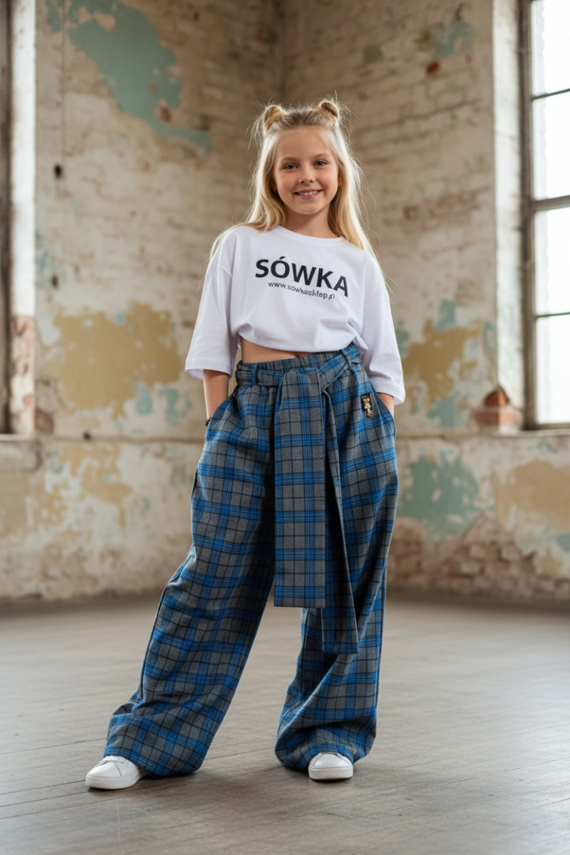 Spodnie Tola Niebieskie + pasek gratis