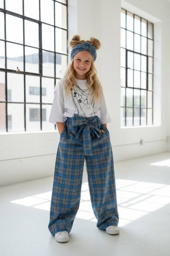 Spodnie Tola Niebieskie + pasek gratis