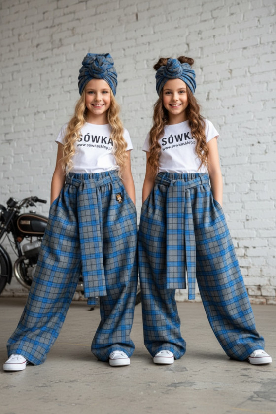 Spodnie Tola Niebieskie + pasek gratis