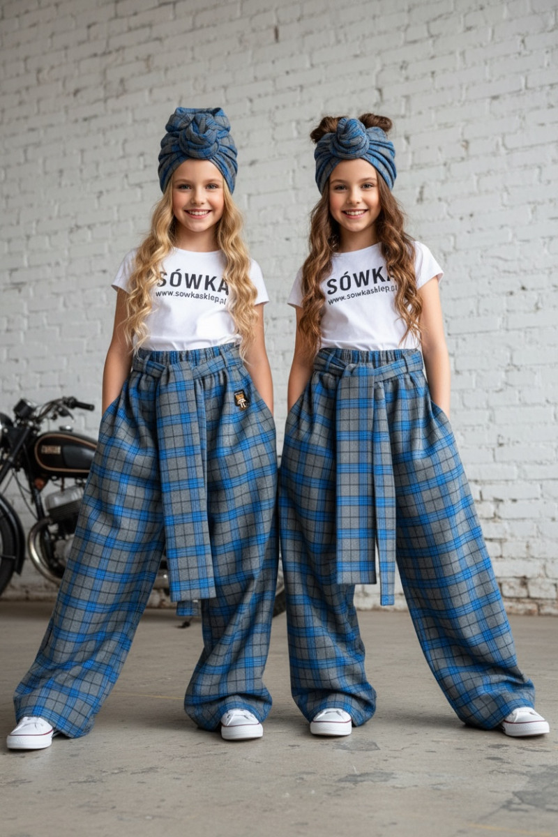 Spodnie Tola Niebieskie + pasek gratis