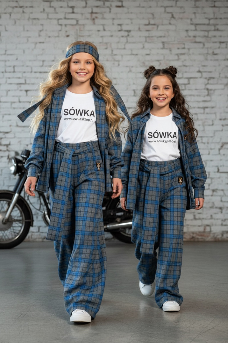 Spodnie Tola Niebieskie + pasek gratis