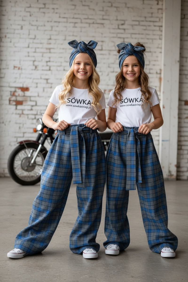 Spodnie Tola Niebieskie + pasek gratis