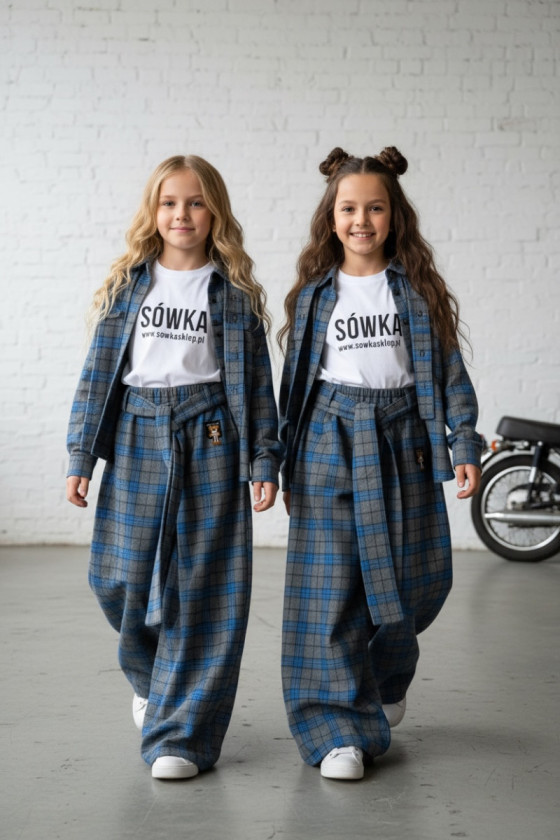 Spodnie Tola Niebieskie + pasek gratis