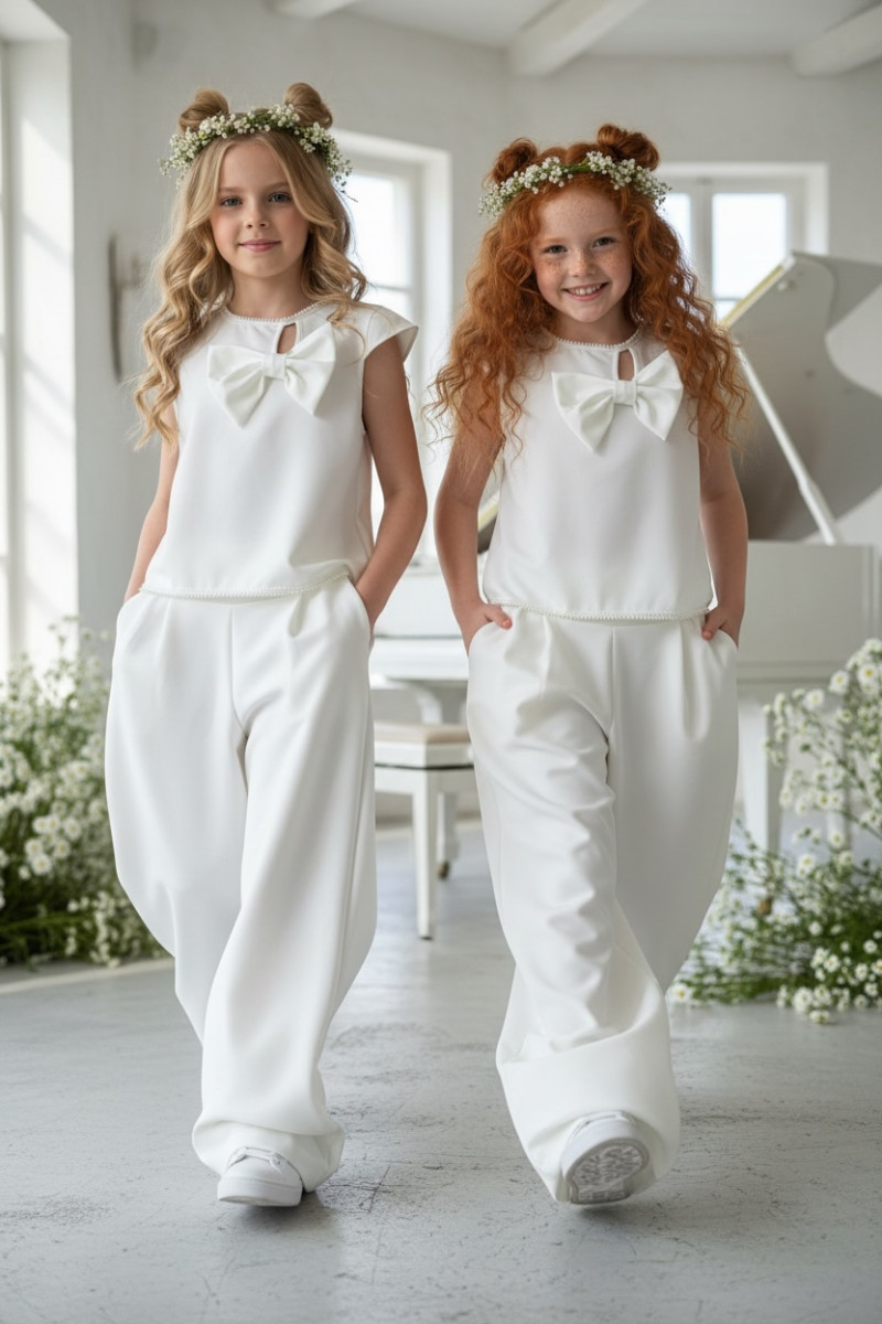 Komplet bluzka i spodnie Perełki Kokarda