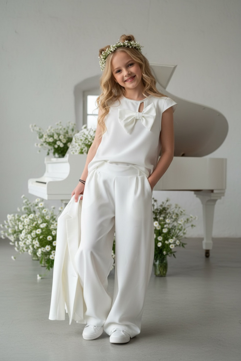 Komplet bluzka i spodnie Perełki Kokarda