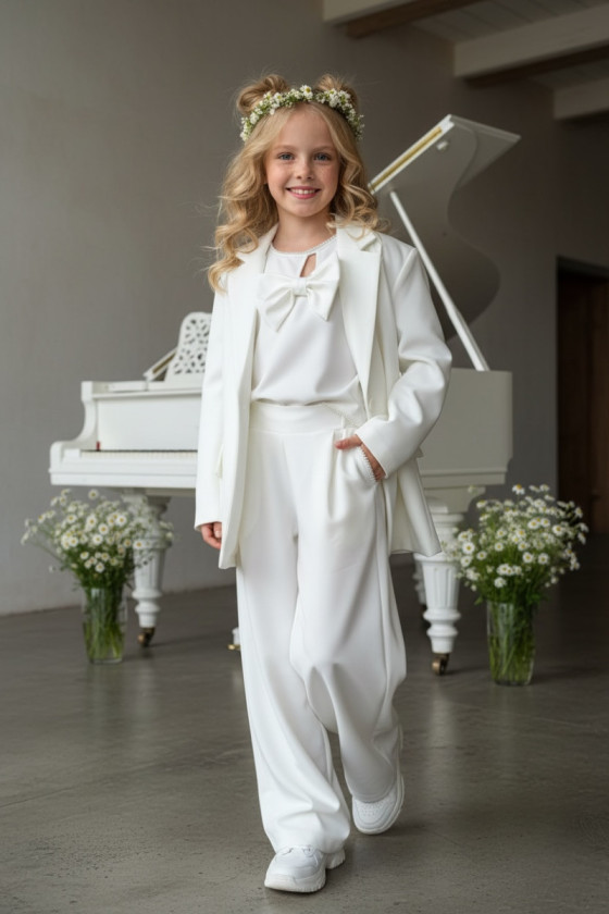 Komplet bluzka i spodnie Perełki Kokarda