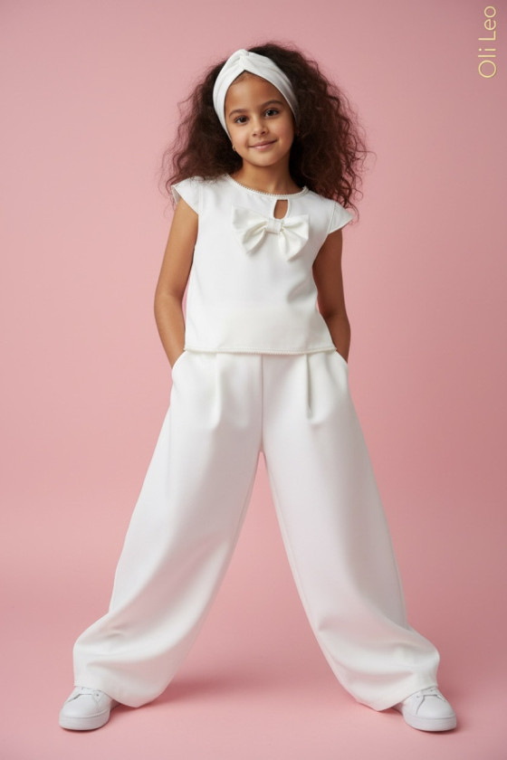 Komplet bluzka i spodnie Perełki Kokarda