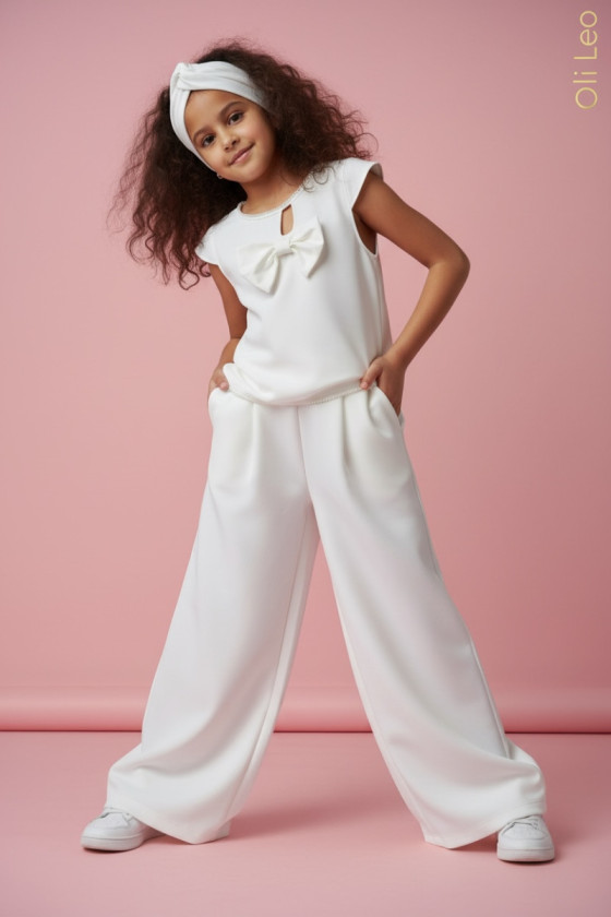 Komplet bluzka i spodnie Perełki Kokarda