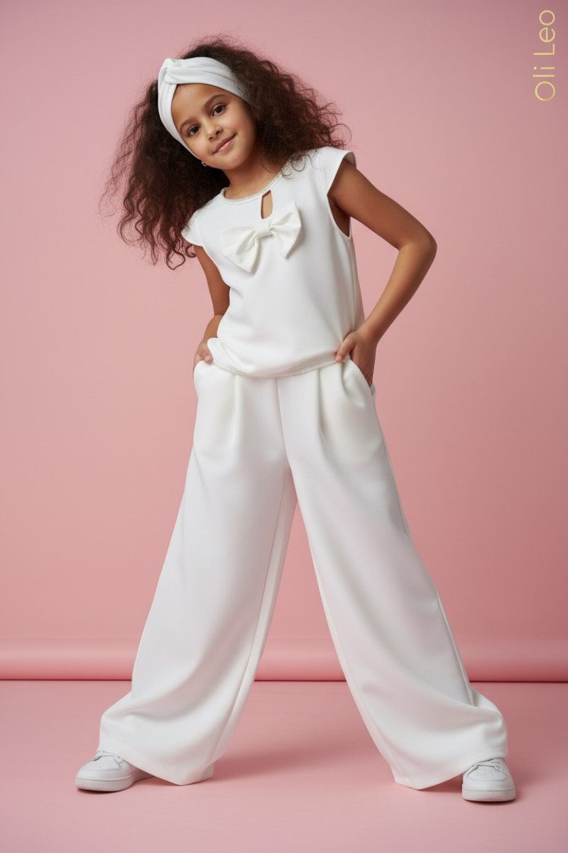 Komplet bluzka i spodnie Perełki Kokarda