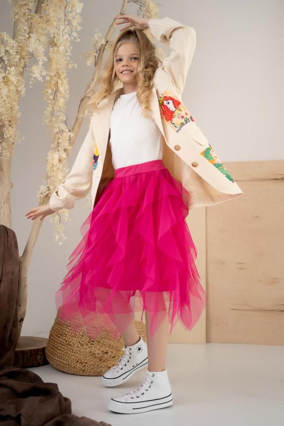 Marynarka dla dziewczynki Wow ecru